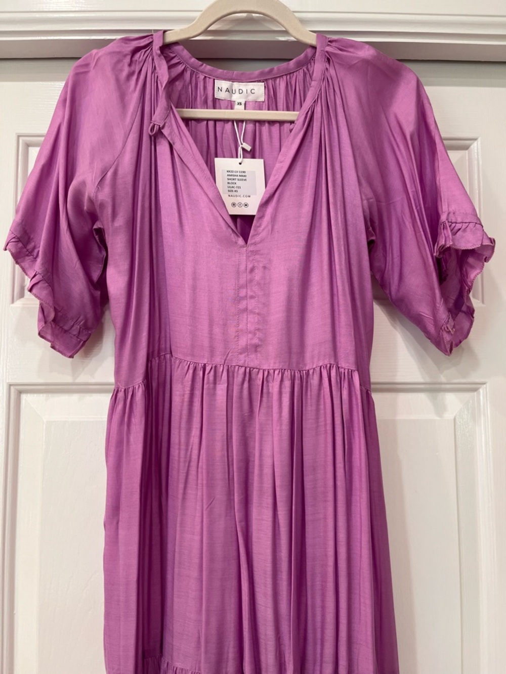NWT Naudic Amisha Maxi Dress, Lilac, size XS